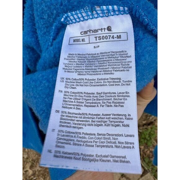 Carhartt Men's Blue Sweatshirt Size Small Model TS0074-M - Picture 7 of 9